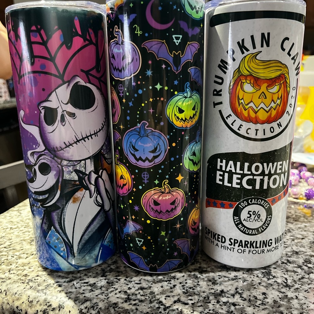 Halloween pumpkin tumbler